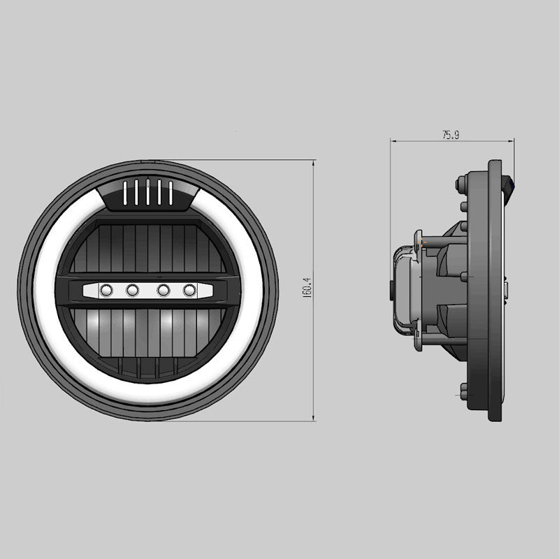 Puig  LED ヘッドライト ブラック Puig プーチ 汎用 LEDルーメンZヘッドライト（ブラック） バイク
